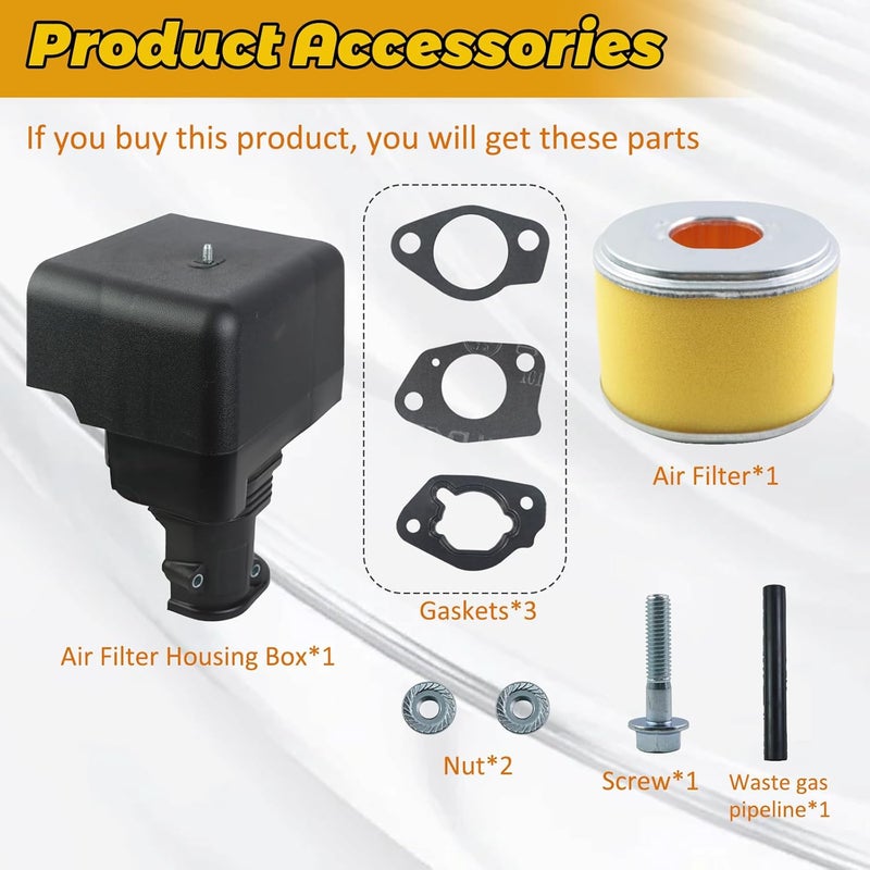 KIKITE GX390 Air Filter Housing Box Compatible with Honda GX340 GX390 Air Cleaner Cover 11hp 13hp Engine Replace Parts with Air Filter Element 17410-ZE2-020 17230-Z53-841 - Image 4